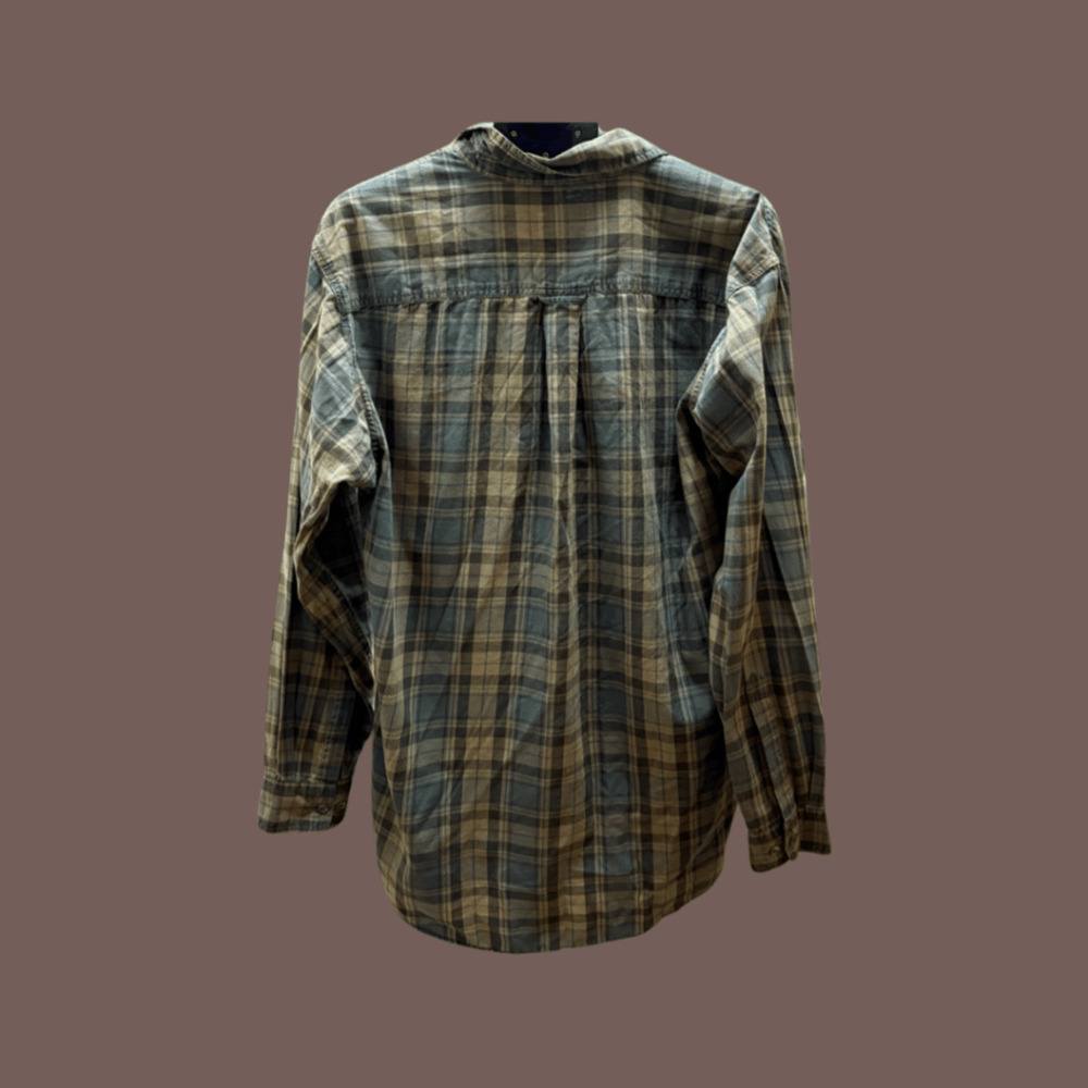Red Head Plaid Shirt | Green | Size Large Tall | Vintage - Picture 2 of 4